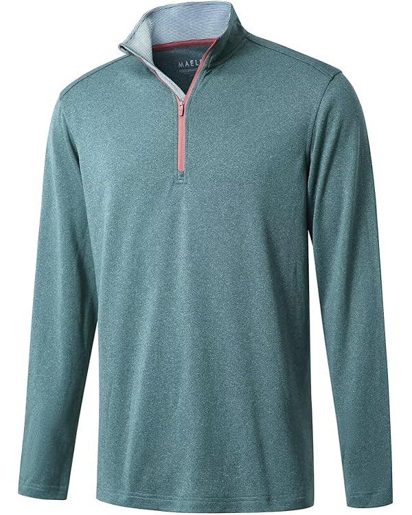 M MAELREG Quarter Zip Golf Pullover Men Dry Fit Long Sleeve Performance Wicking Mock Neck 1/4 zip... | Amazon (US)