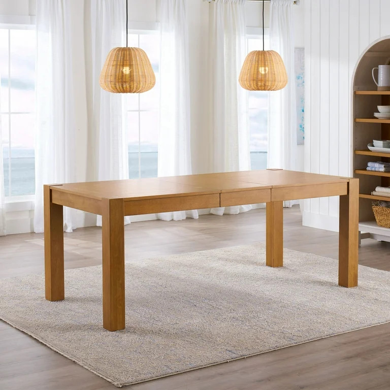 Better Homes & Gardens Bryant Solid Wood Extendable Dining Table, Light Honey Finish | Walmart (US)