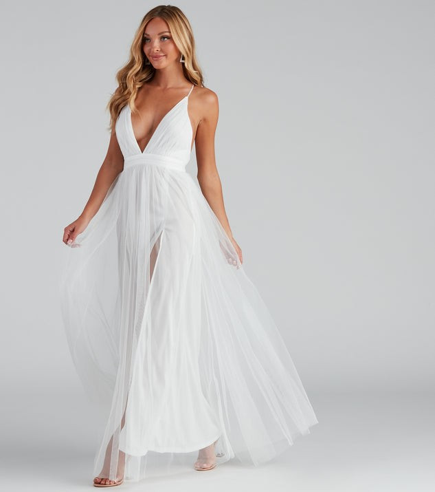 Elisabeth Pleated Tulle Formal Dress | Windsor Stores