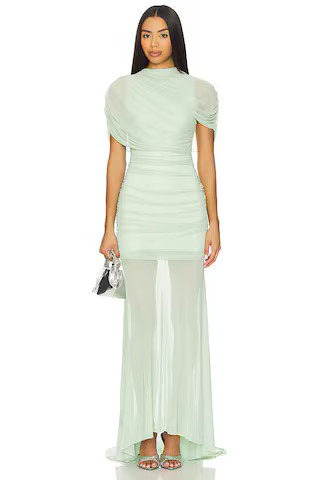 Amanda Uprichard Evianna Gown in Pistachio from Revolve.com | Revolve Clothing (Global)