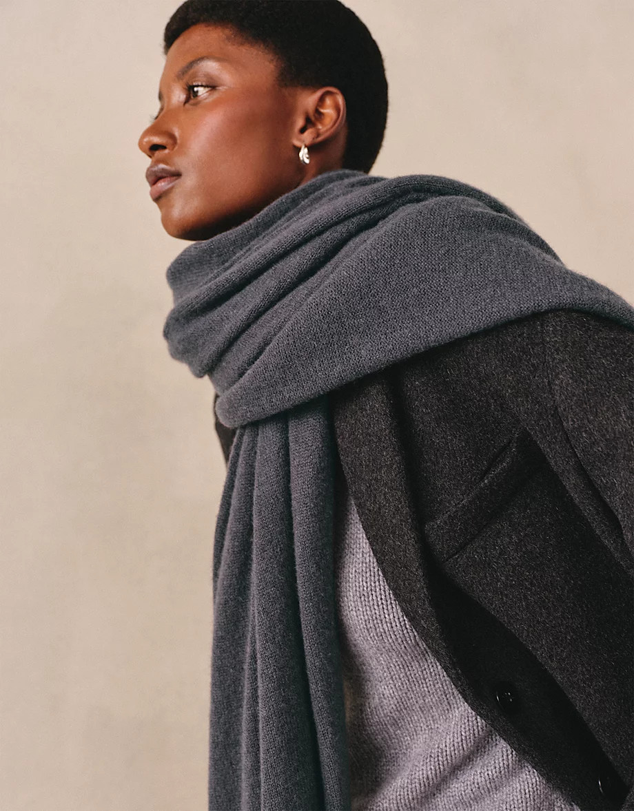 Cashmere Layering Blanket Scarf | The White Company UK & ROW