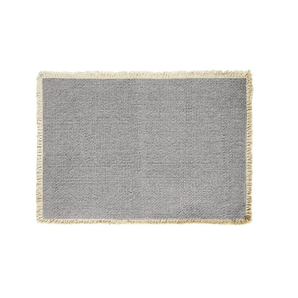 Better Homes & Gardens Fringe Cotton Rich 14" x 20" Table Placemat, Grey | Walmart (US)
