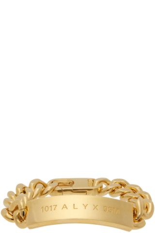 Gold Chain Logo ID Bracelet | SSENSE