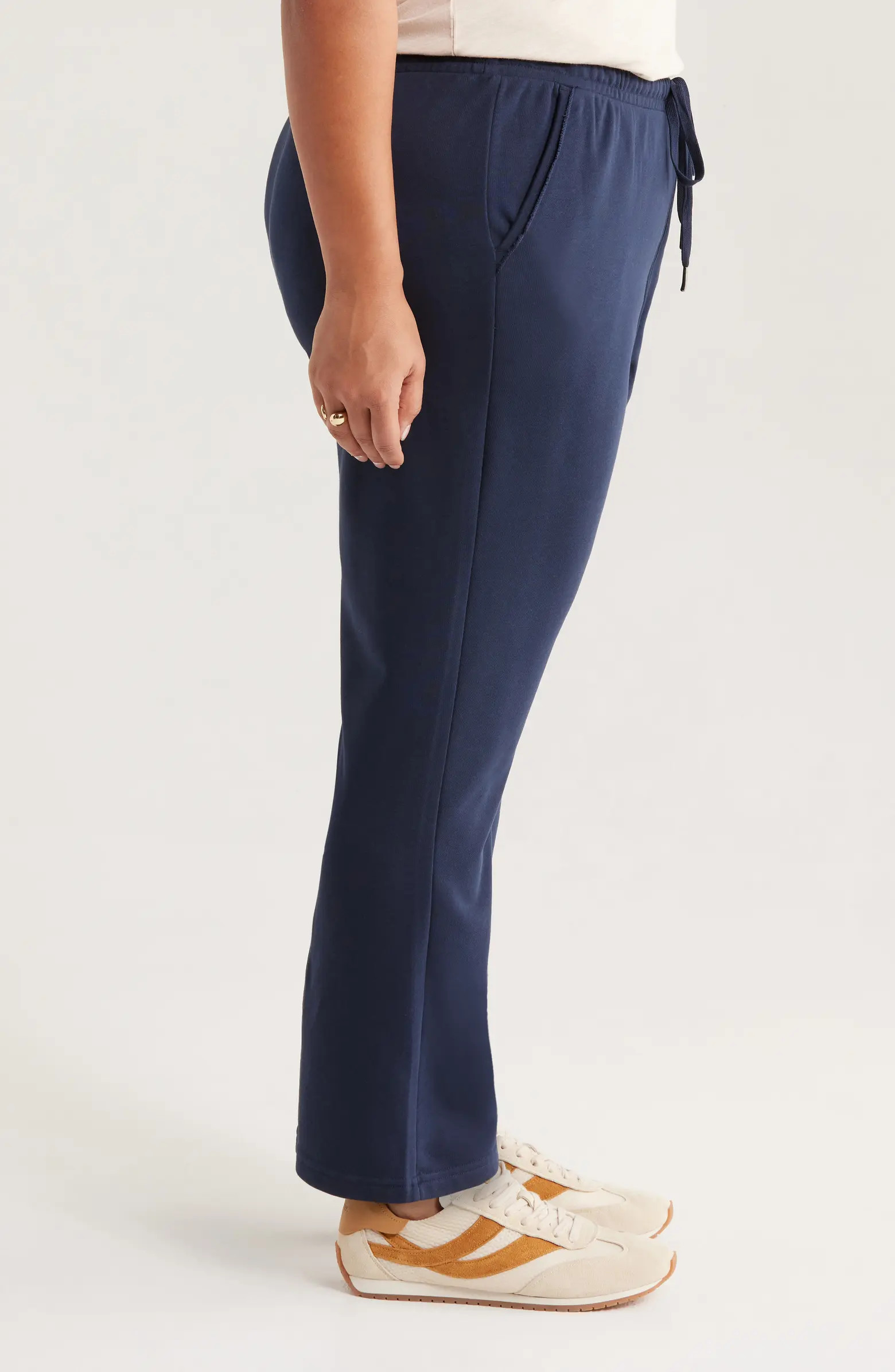 Drawstring Terry Flare Pants | Nordstrom