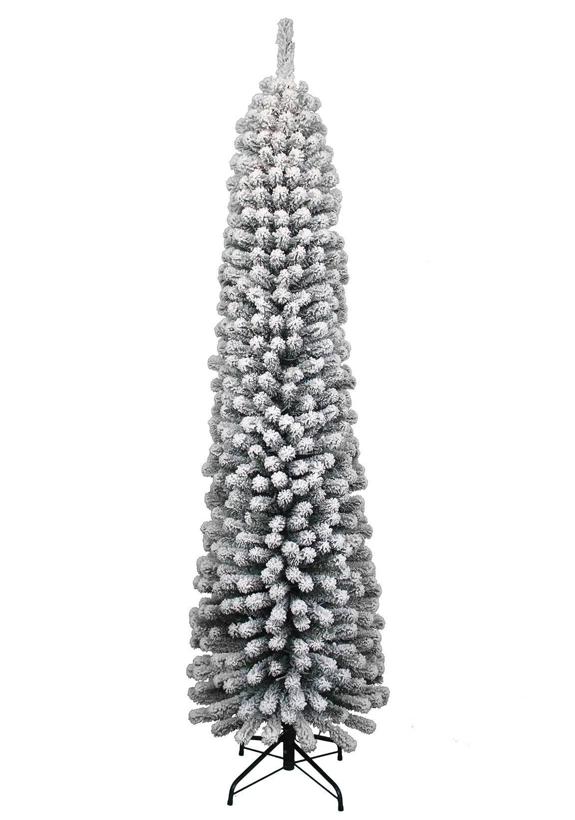 7' Prince Flock Pencil Artificial Christmas Tree Unlit | King of Christmas