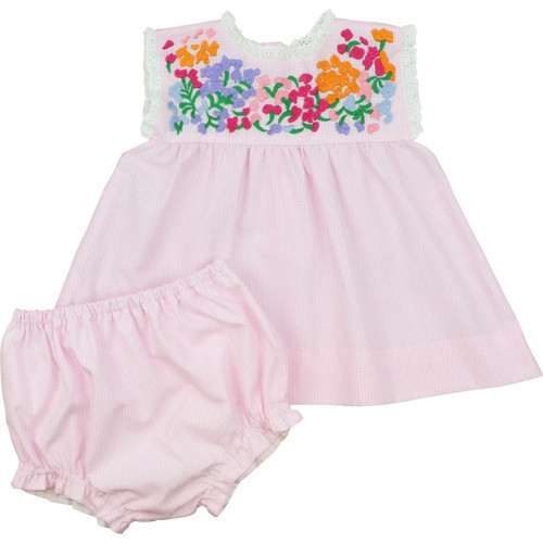 Pink Gingham Fiesta Diaper Set | Cecil and Lou