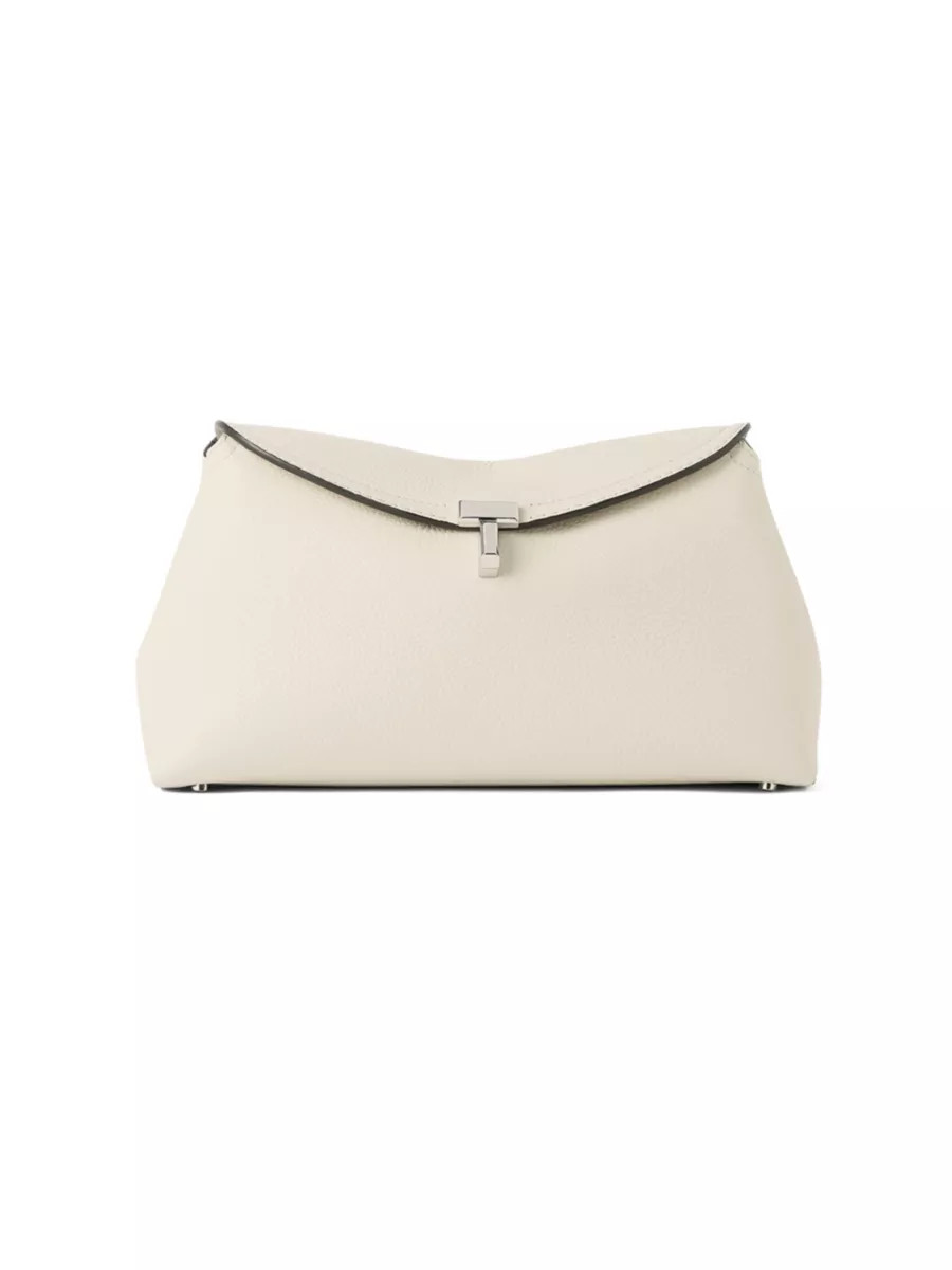 T-Lock Leather Clutch | Saks Fifth Avenue