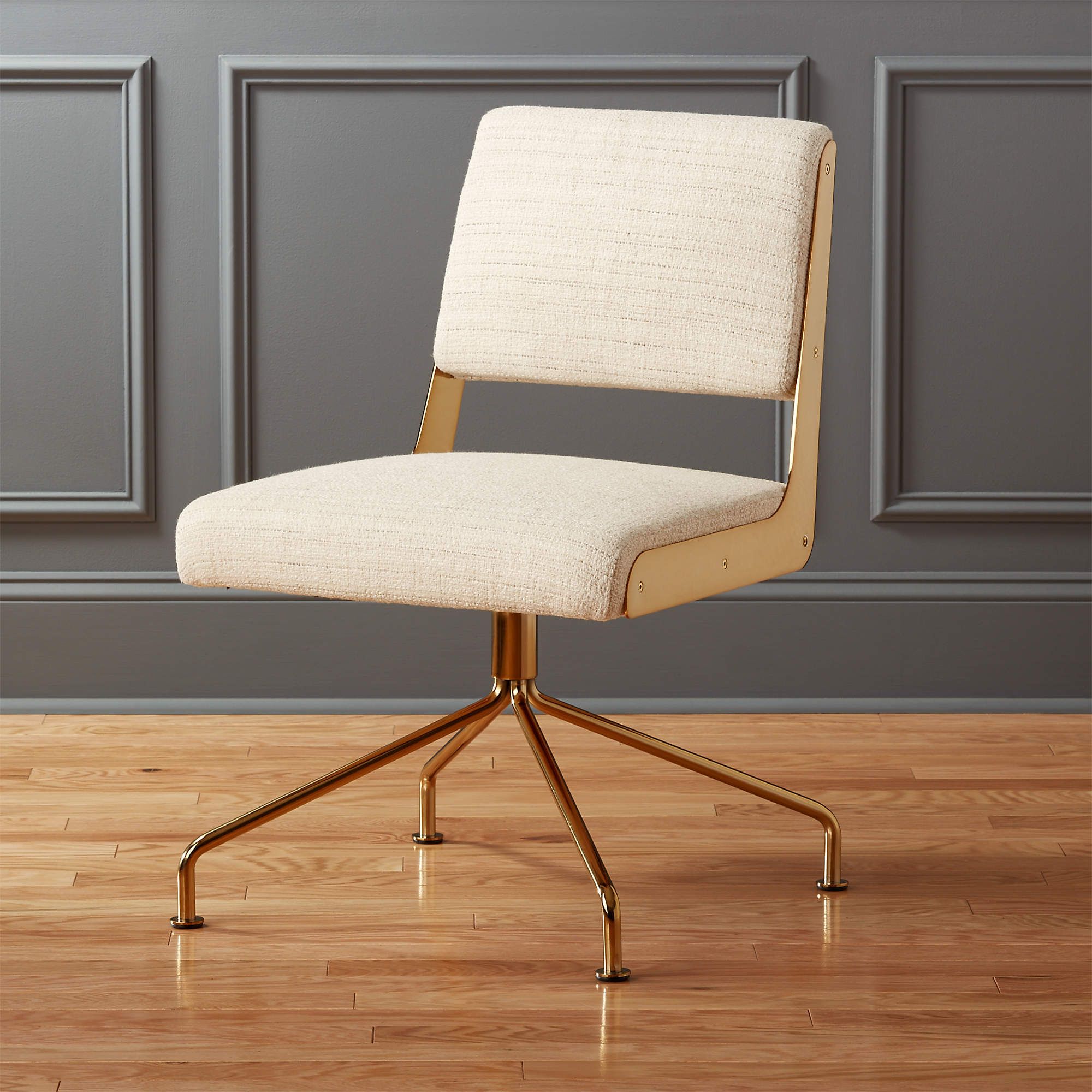Rue Cambon Grey Tweed Office Chair + Reviews | CB2 | CB2