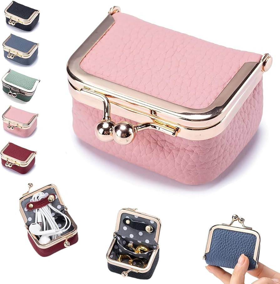 Genuine Leather Mini Jewelry Box,Mini Jewelry Organizer for Women,Portable Vintage-inspired Genui... | Amazon (US)