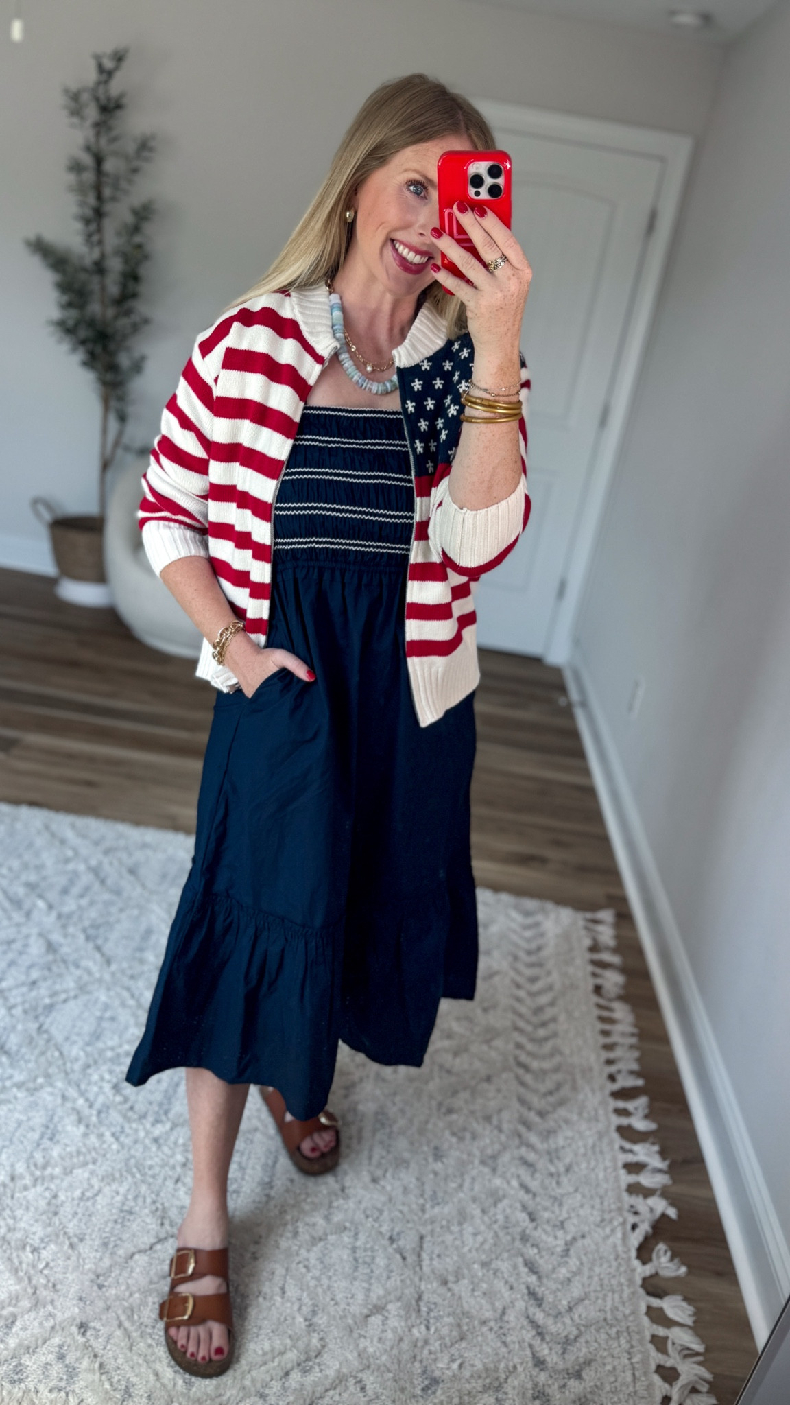 Daily try on, Walmart outfit, Walmart style, midi dress, Target flag sweater

#LTKmomlife #LTKootd