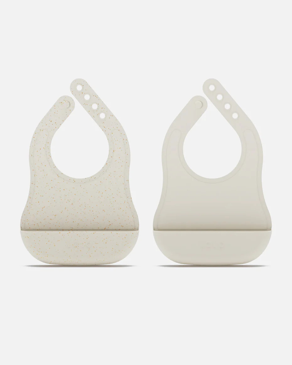 Lalo Silicone Bib (2-pack) | Non-toxic Super Soft Silicone | Lalo