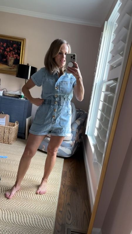 Spring outfit idea// this Amazon romper is a size medium but I think I need the small!