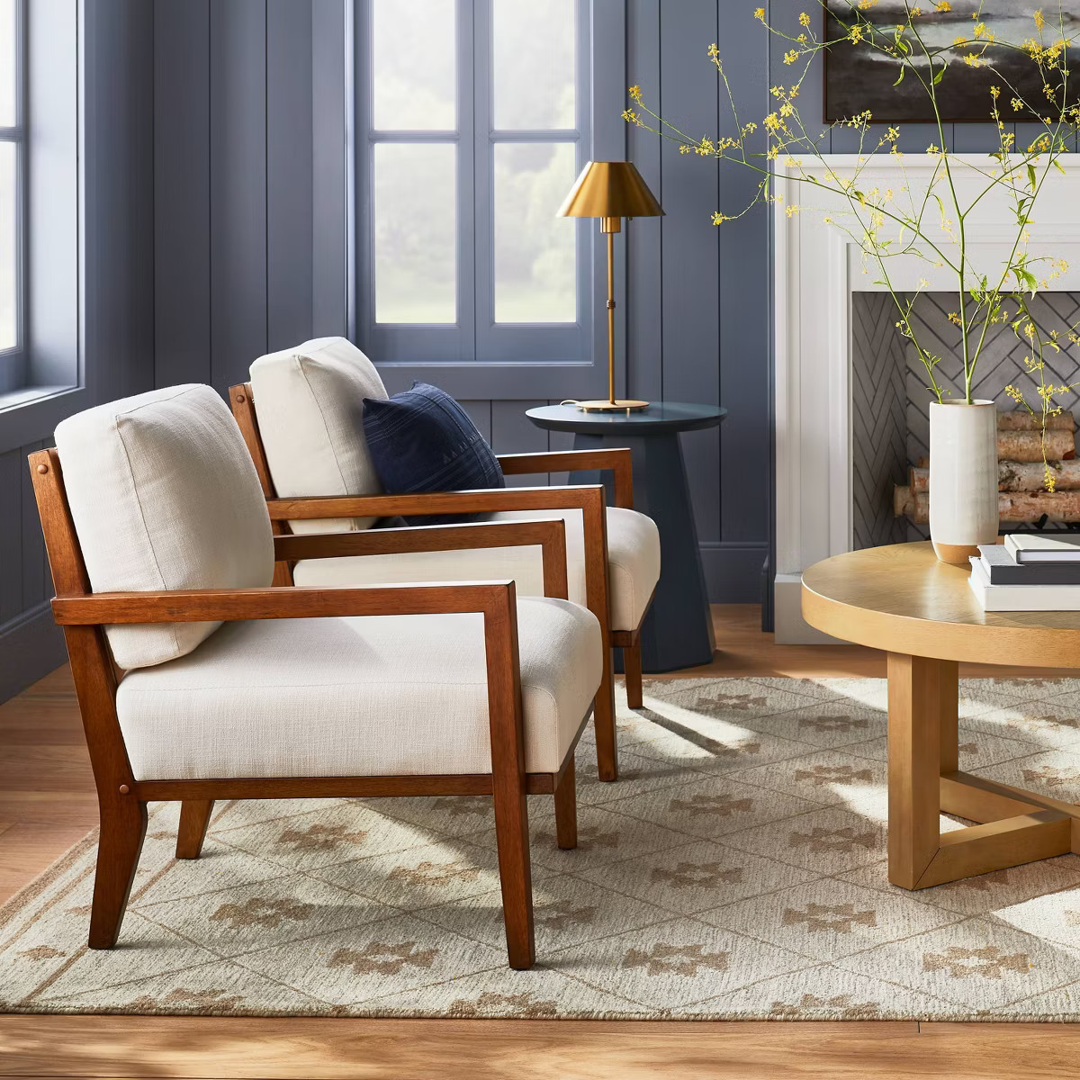 Tremonton Hand Tufted Wool Area Rug Cream - Threshold™ designed with Studio McGee | Target