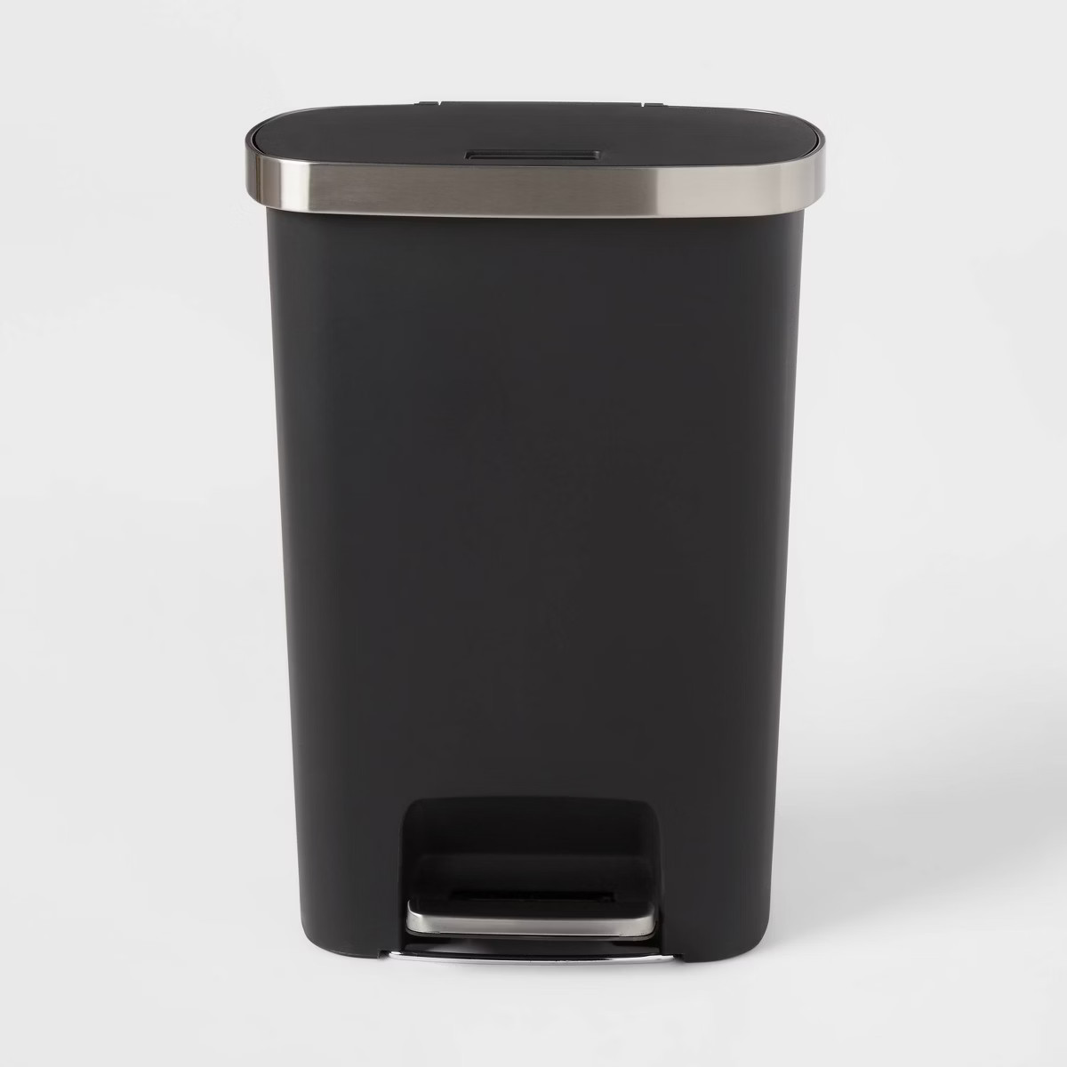 Plastic Locking Lid Step Trash Can Black - Brightroom™" | Target