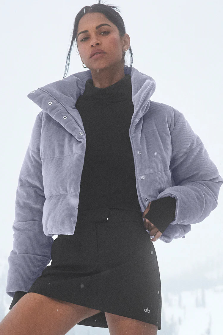 Ribbed Velour Gold Rush Puffer | Alo Yoga (US)