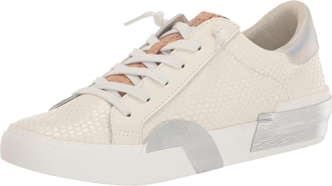 White/Natural Embossed Leather | Amazon (US)