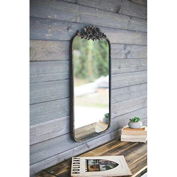 Kalalou CCG1555 Rectangle Metal Mirror with Flower Details - Walmart.com | Walmart (US)