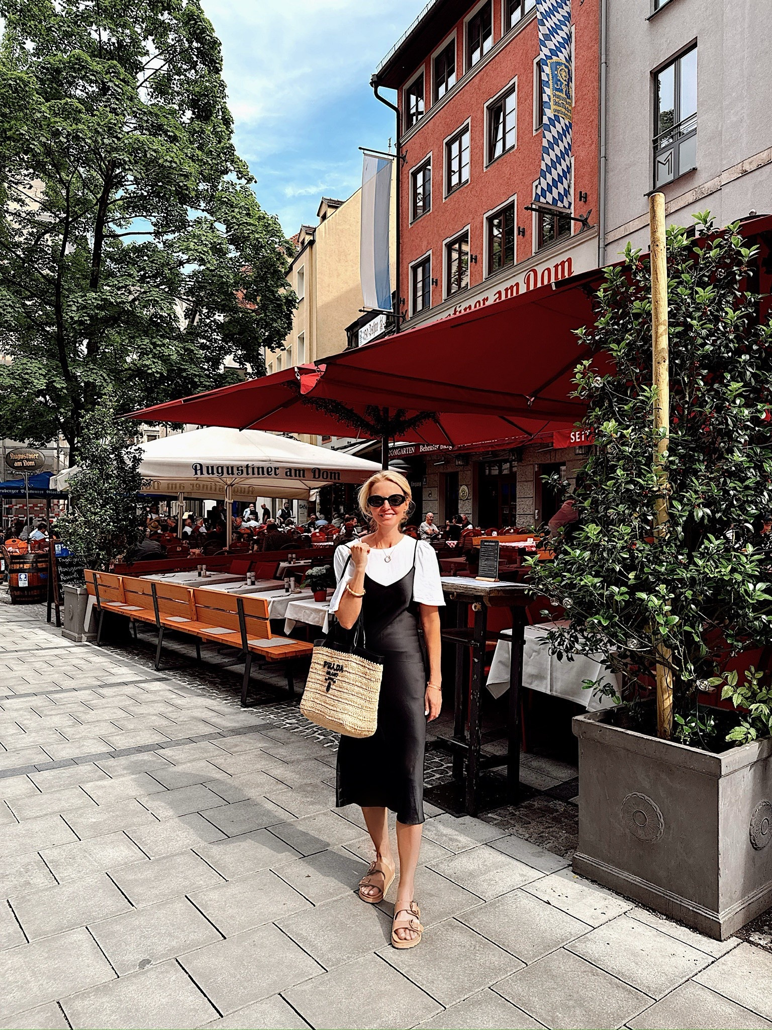 This black silk midi dress is not only incredibly versatile (perfect to wear for day or night!), it’s also washable and very affordable!!! I’m wearing an xs. 

Layer a tee under it or a blazer/jacket over it for additional coverage or wear it on its own. 

PRO TIP: Wear a fitted skirt slip to keep everything smooth and streamlined. 

~Erin xo