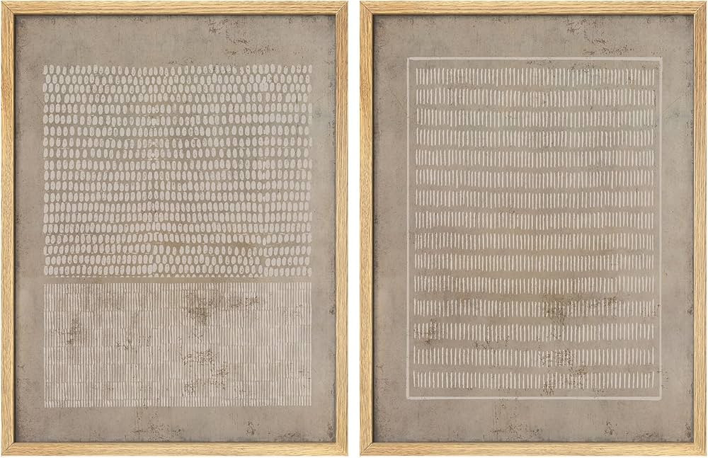SIGNFORD Framed Canvas Wall Prints, Vintage Pattern Abstract Home Wall Art Decor Neutral Framed W... | Amazon (CA)
