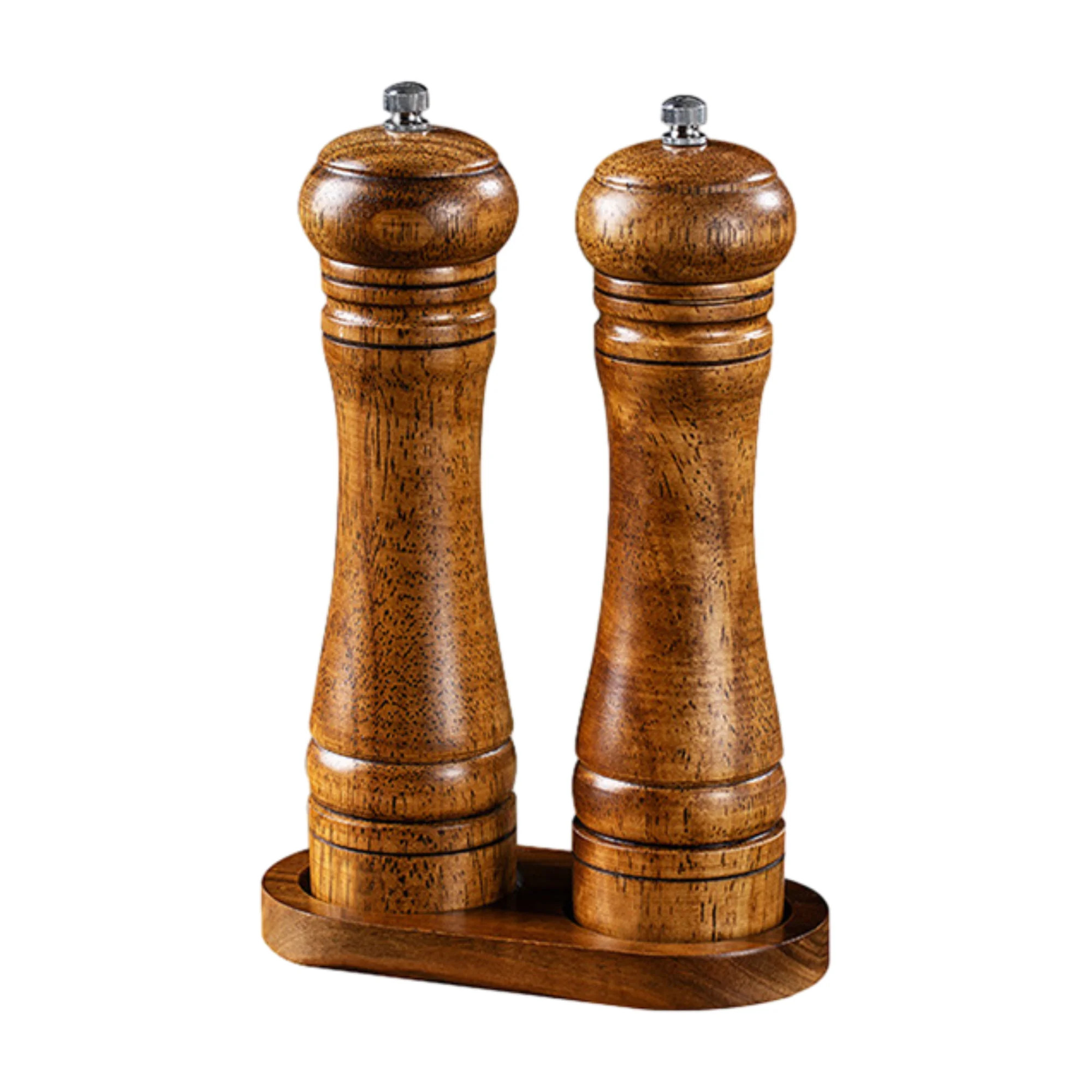 Cipaher Wooden Salt and Pepper Grinder Set 8Inch Pepper Grinder Wood Pepper Mill Set of 2 - Walma... | Walmart (US)