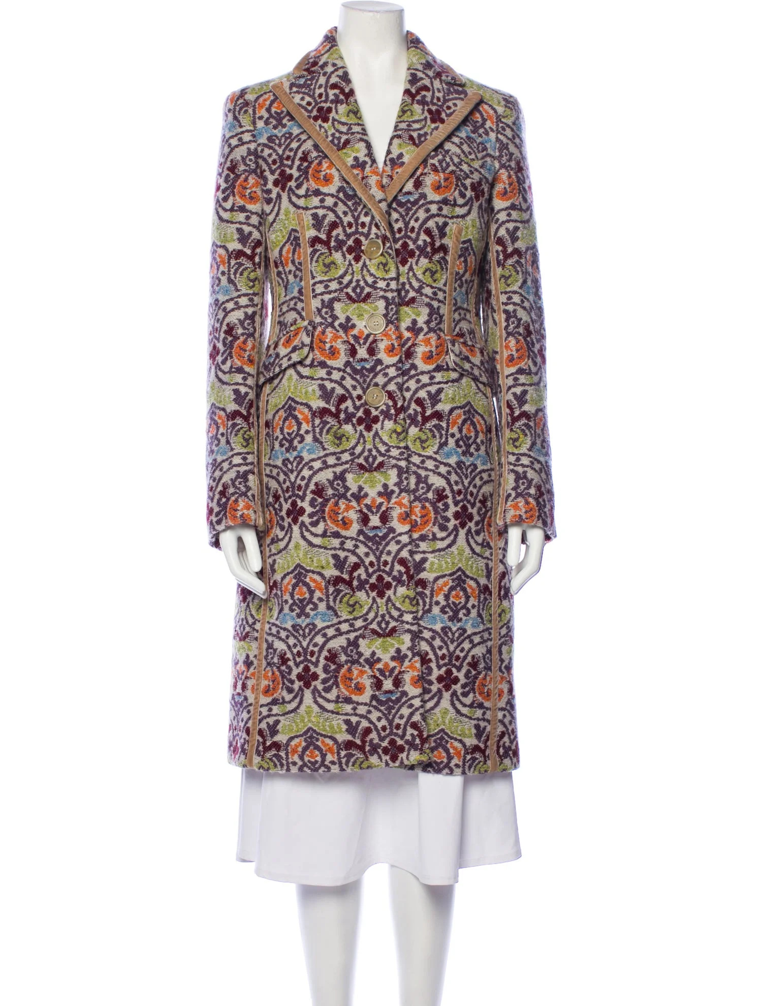 Printed Coat | The RealReal