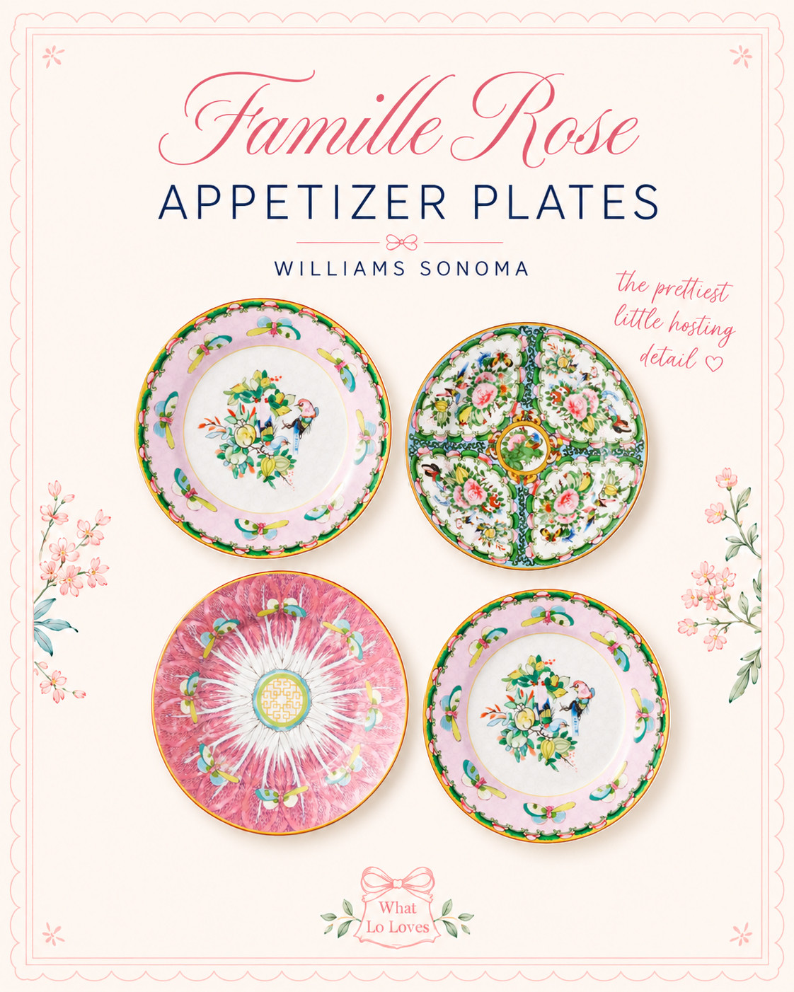 The prettiest little appetizer plates!! 🌸✨ 
@Williams-Sonoma 
These Famille Rose appetizer plates from Williams Sonoma are so charming for summer entertaining, bridal showers, girls’ nights, or just making everyday snacks feel extra cute. 

I love the mix of florals, pink, and classic chinoiserie details — such a sweet little table moment 🤍

#LTKfoodie #LTKHome #LTKSeasonal