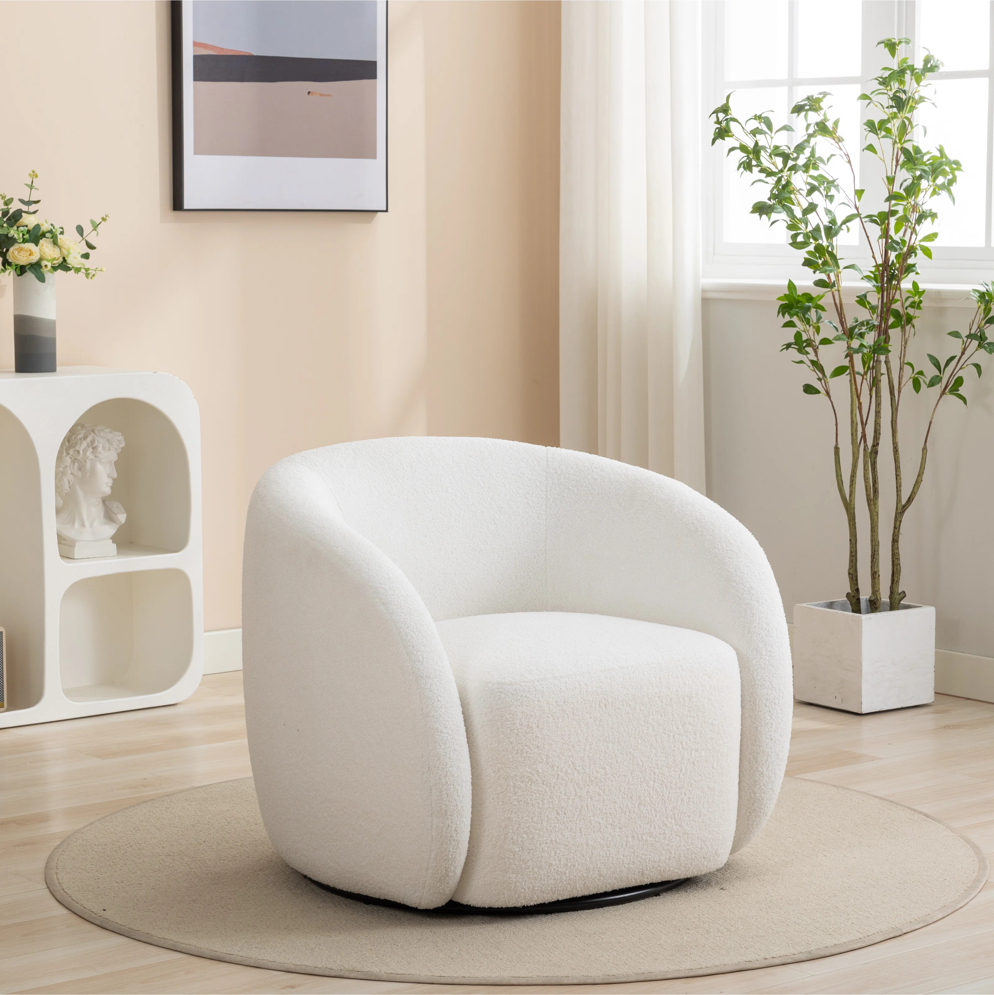 Katherline Upholstered Swivel Barrel Chair | Wayfair North America