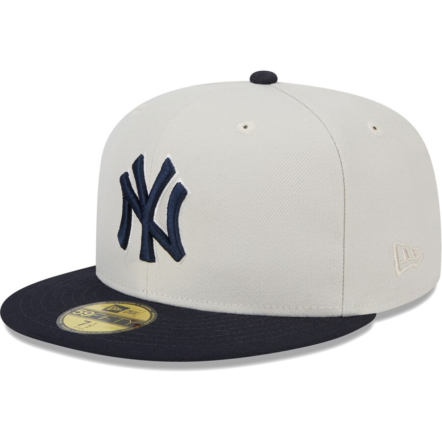 New York Yankees New Era World Class Back Patch 59FIFTY Fitted Hat - Gray/Navy | Lids