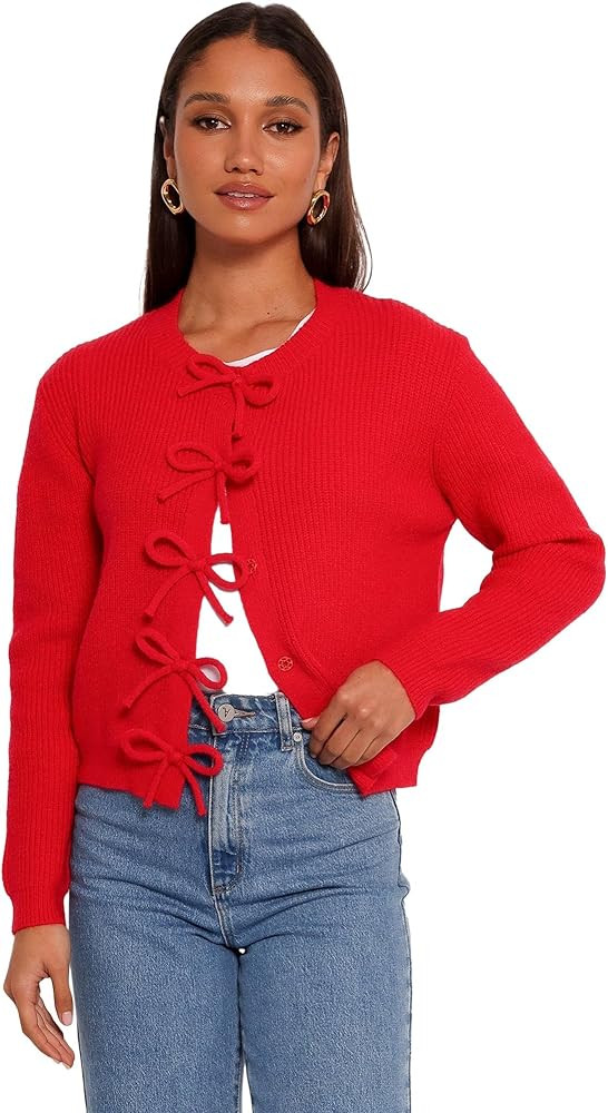 Petal & Pup Women's Wilde Bow Front Cardigan | Amazon (US)