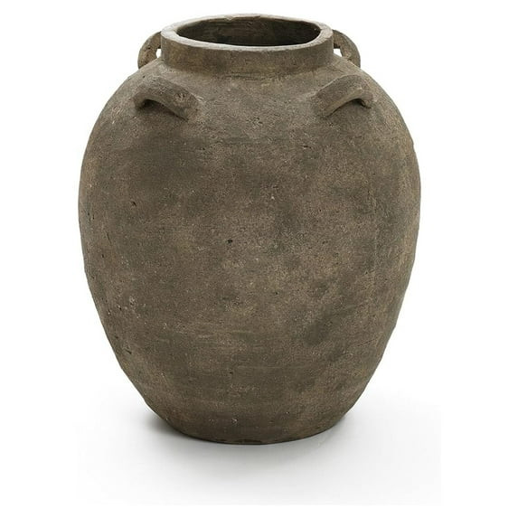 Rustic Ceramic Vase, 15 Inch Terracotta Floor Vase - LuxenHome Vintage Pottery for Home Decor, Li... | Walmart (US)