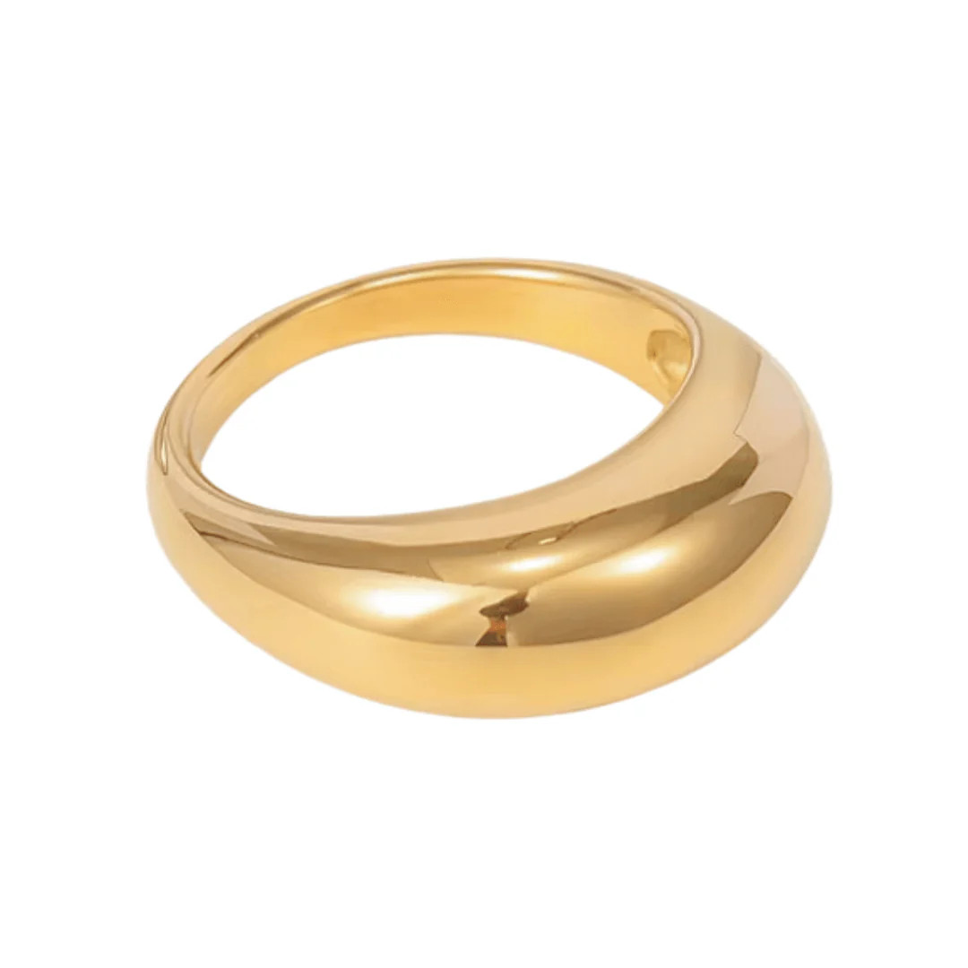 Gold Band Statement Ring - Ahava J | Ahava Jewels