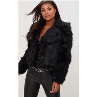 Black Faux Fur Jacket | PrettyLittleThing US