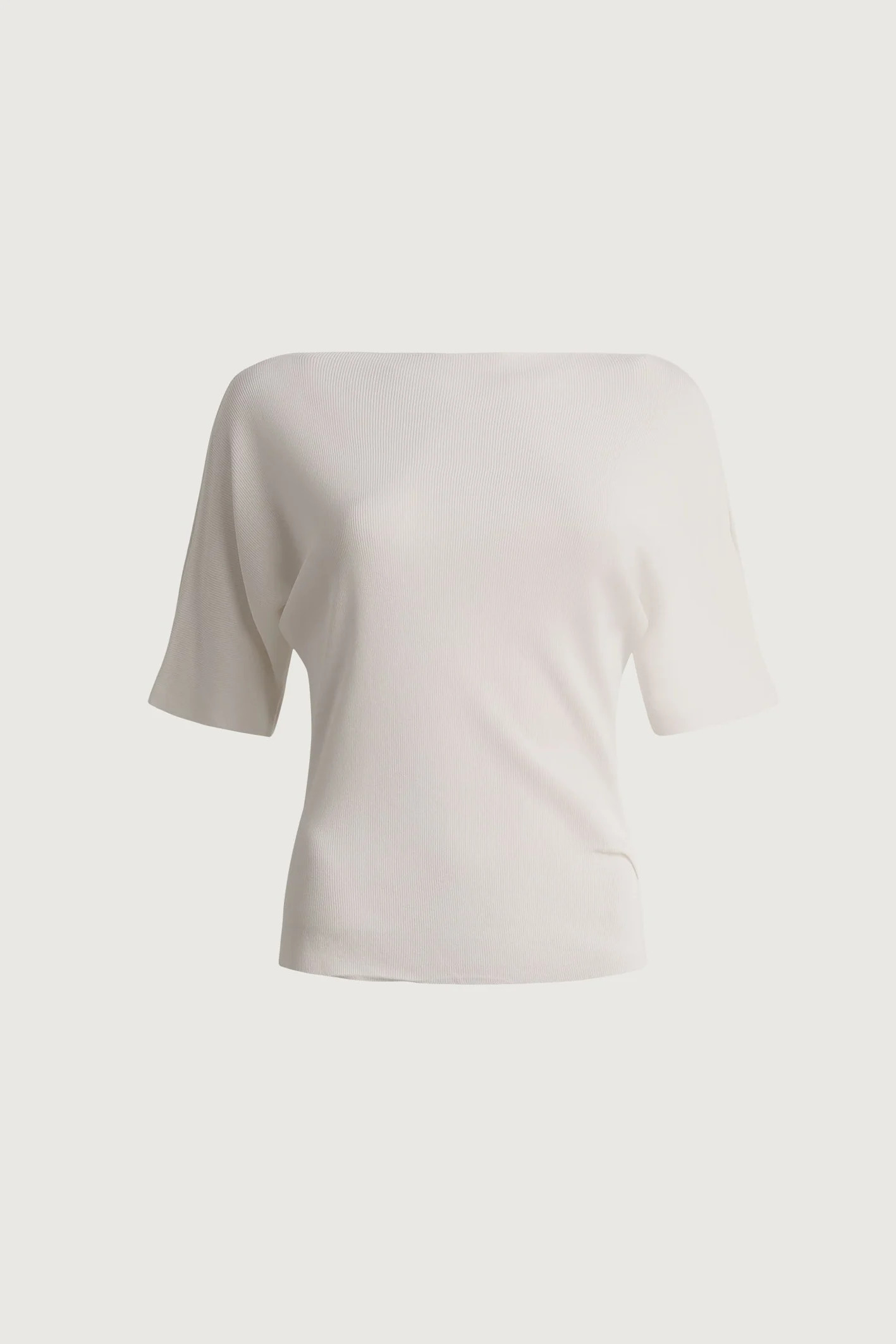 KNIT BOAT NECK SWEATER White / Medium | OAK + FORT