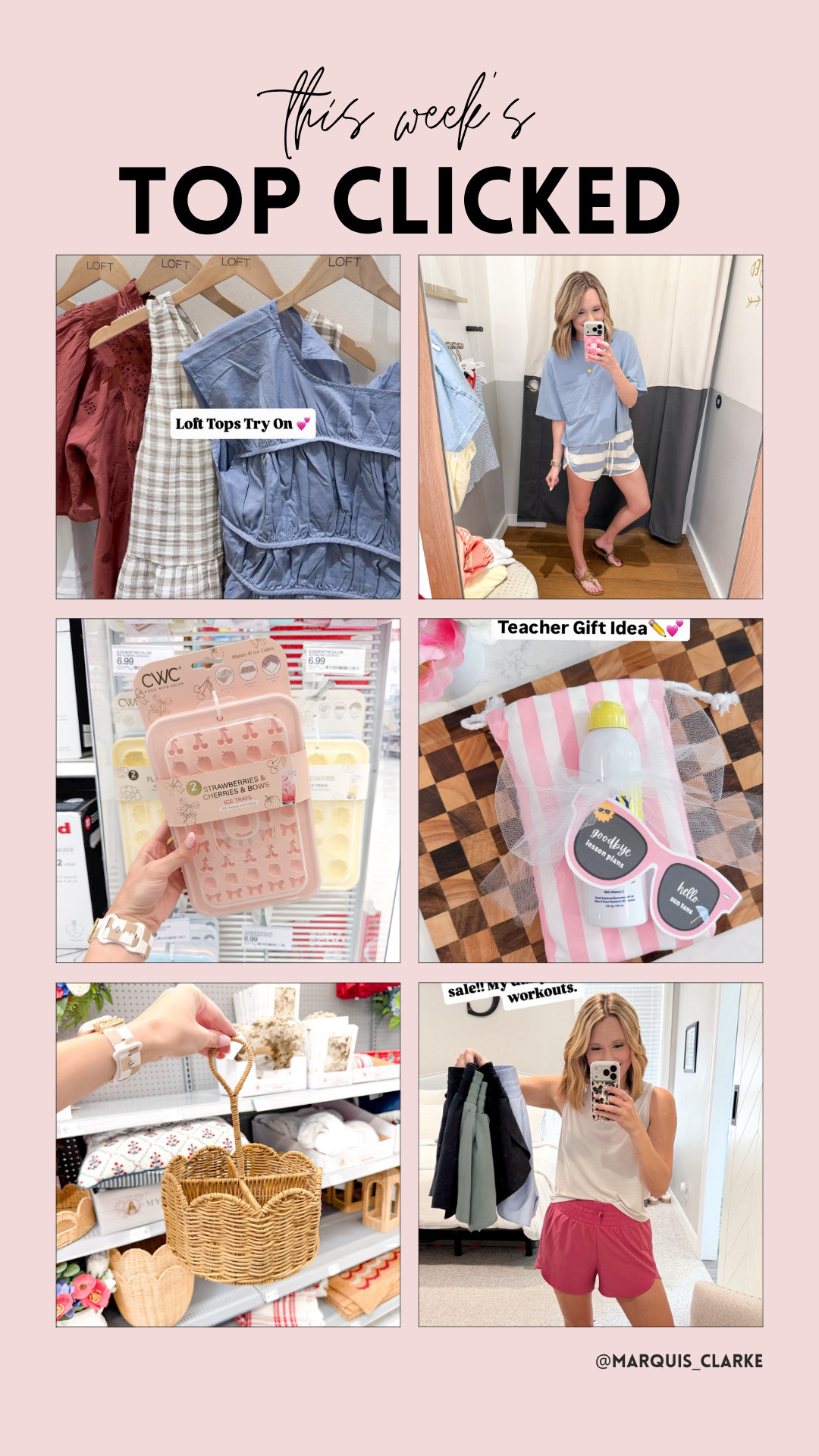 This week's top clicks and for good reason...From affordable summer outfits and LOFT finds to teacher gift ideas, Target gems, and activewear on sale — these were the items everyone was loving this week!

 

 #LTKSeasonal #LTKBeauty #LTKTravel