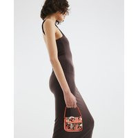 River Island Womens Orange Premium Mini Beaded Flower Clutch Bag | River Island UK & IE