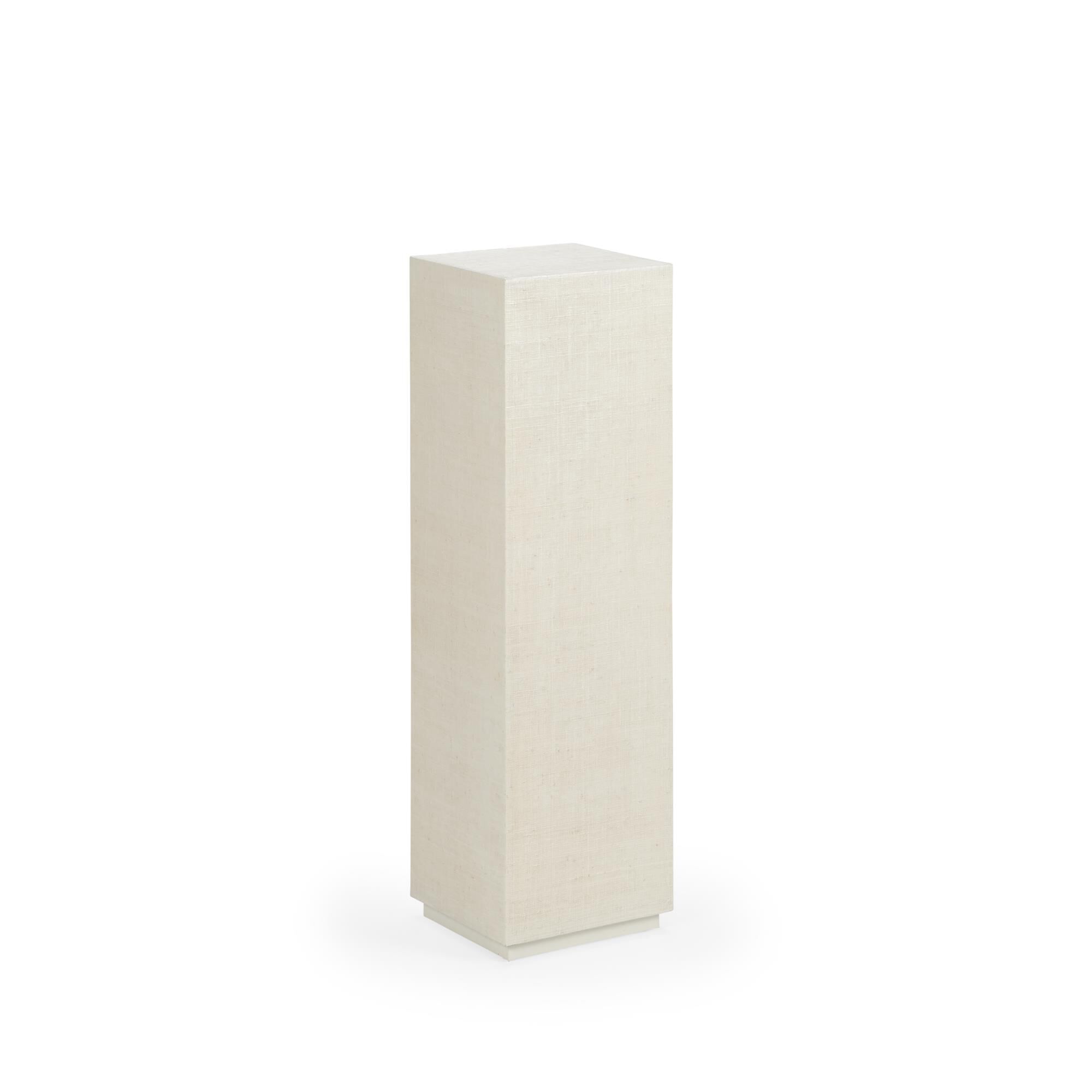 Raffia Pedestal - White (Sm) Pedestal by Chelsea House | 1800 Lighting