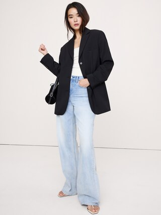 Oversized Twill Blazer | Banana Republic (US)