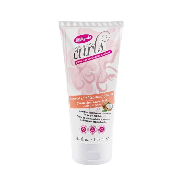 Dippity-do Girls with Curls Ultra-Hydrating Coconut Curl Styling Cream, 4.2 fl. oz. | Walmart (US)