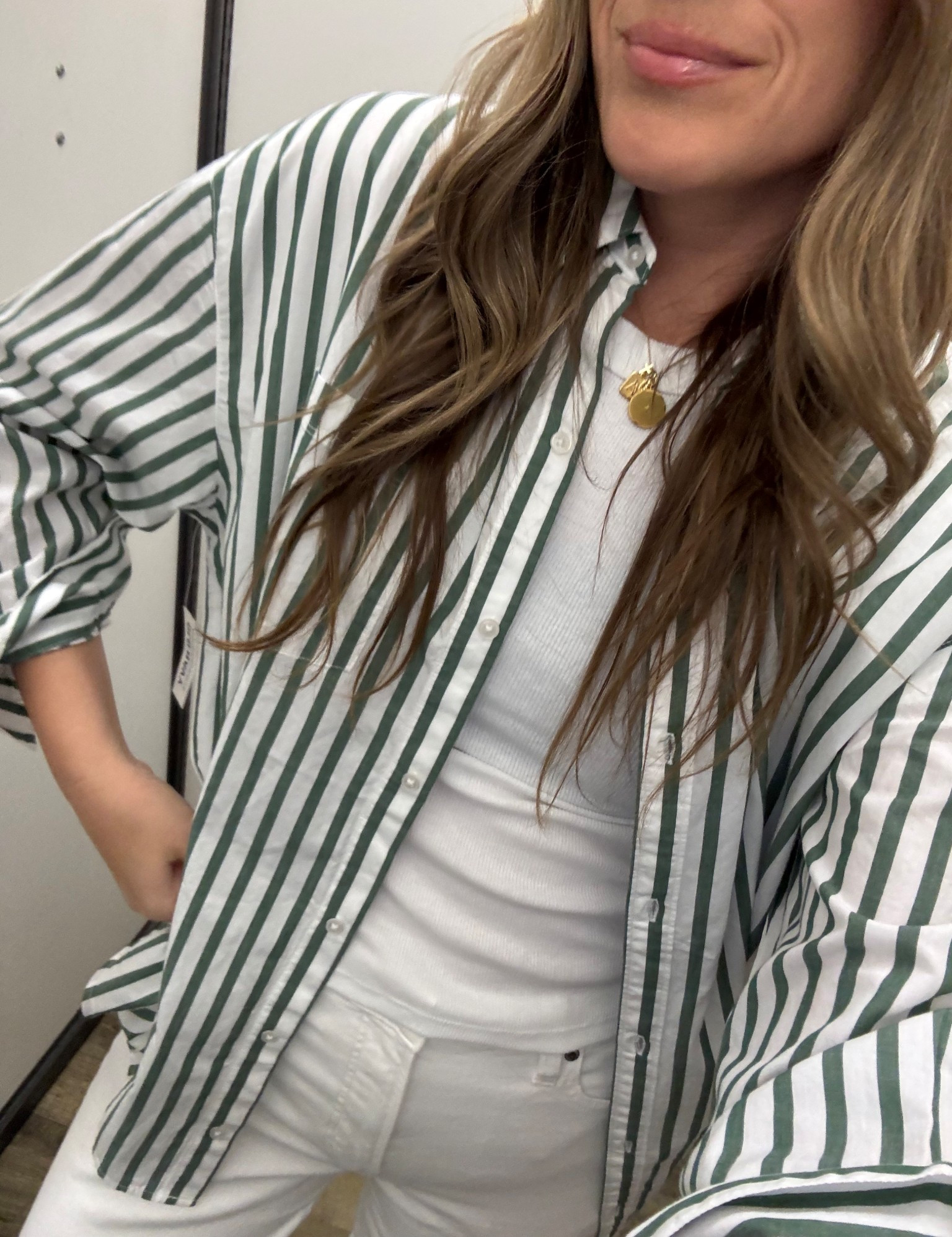 Love this oversized button down!

#LTKOver40 #LTKTall #LTKootd