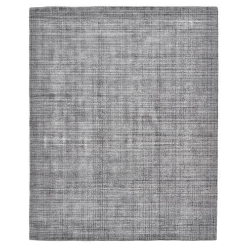 Solo Rugs Ashton Modern Dark Grey Wool Solid Rug - 8'x10' | Kathy Kuo Home