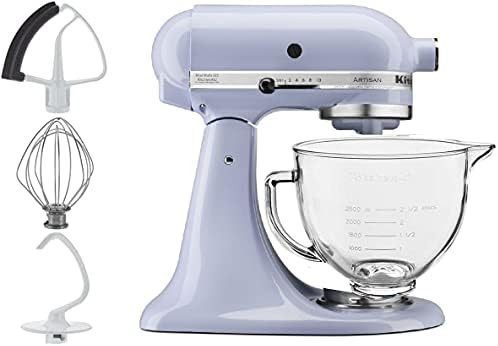 KitchenAid 5-Quart Tilt Head Stand Mixer With Flex Edge Beater Glass Bowl Lavender Cream | Amazon (US)