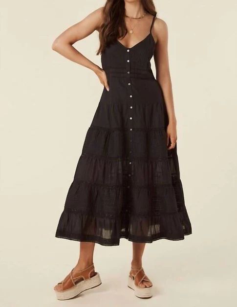 Dove Lace Strappy Dress In Black | Shop Premium Outlets