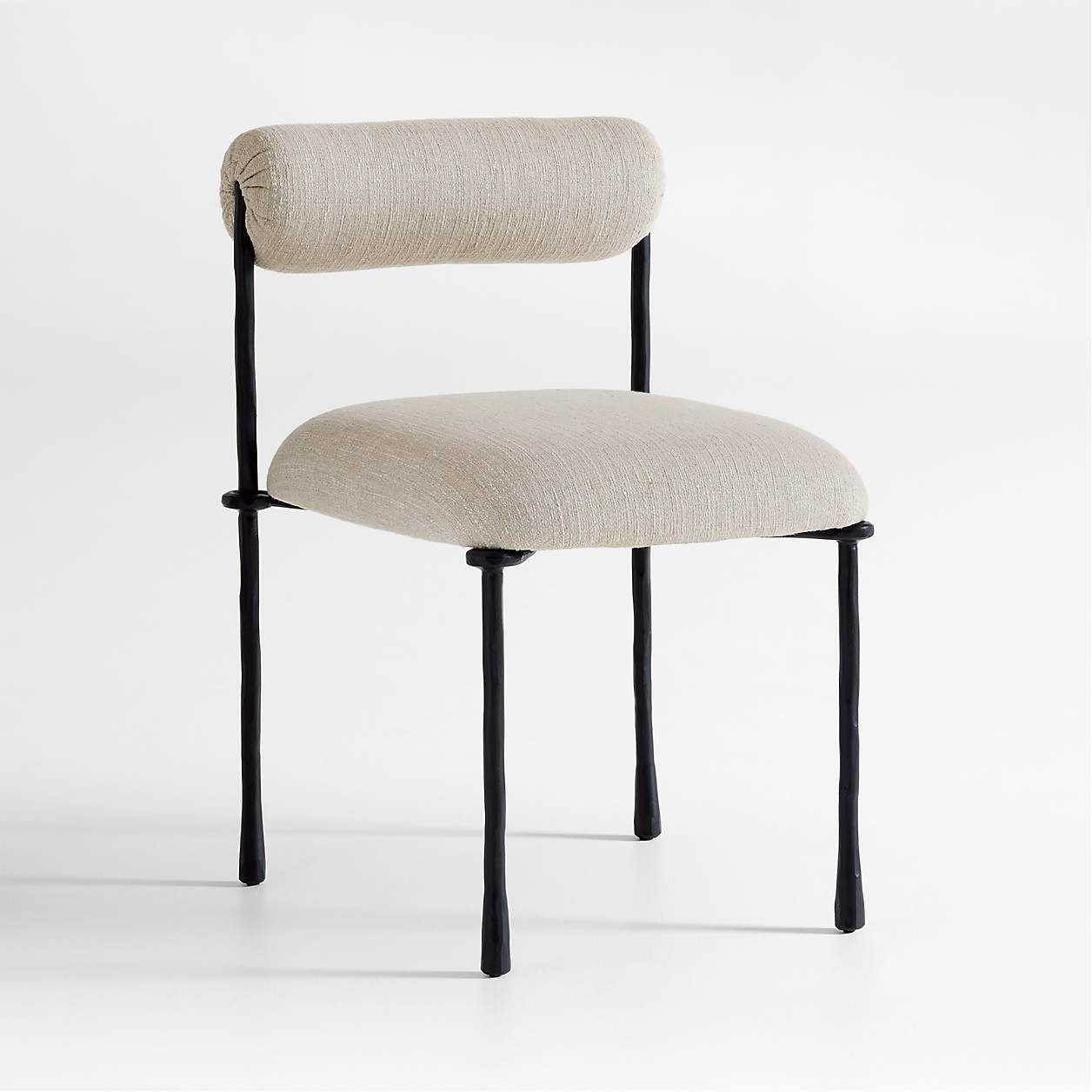 Brussels Metal Upholstered Dining Chair + Reviews | Crate & Barrel | Crate & Barrel