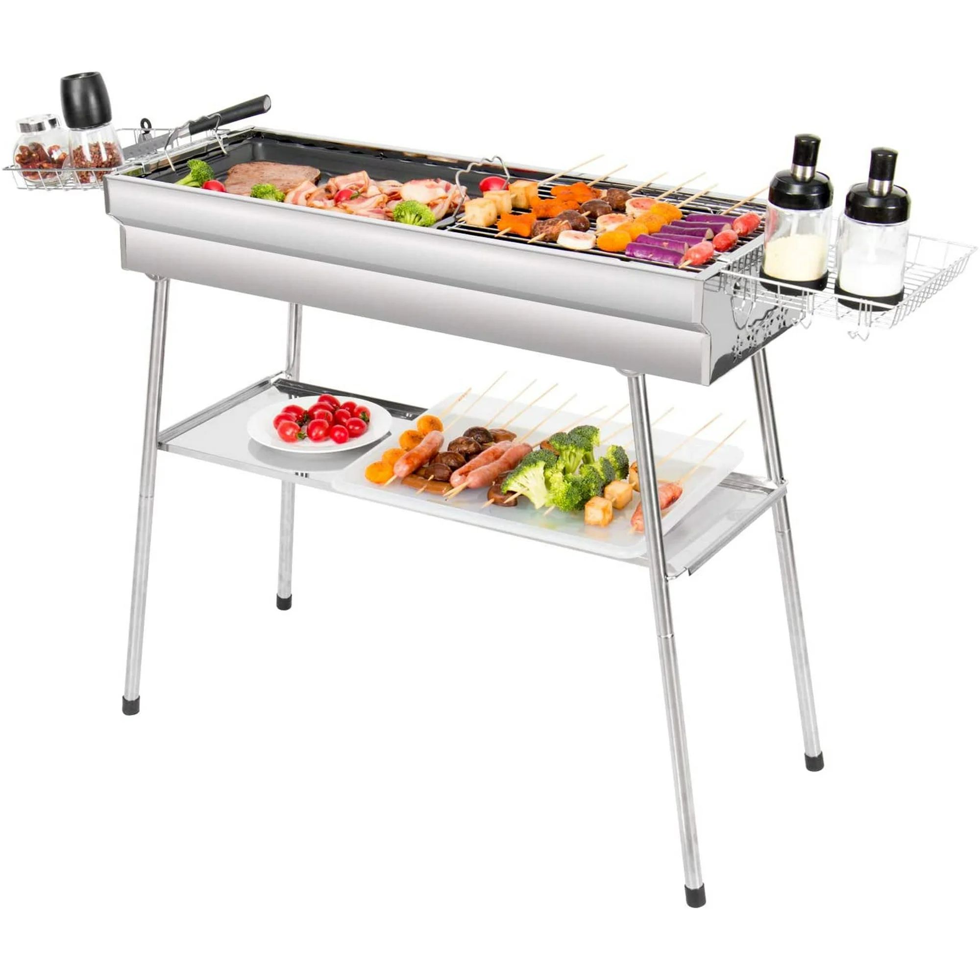 ELECWISH Outdoor Charcoal Grill Barbecue Portable, Camping Household  BBQ Grill Folding Set,Outdo... | Walmart (US)