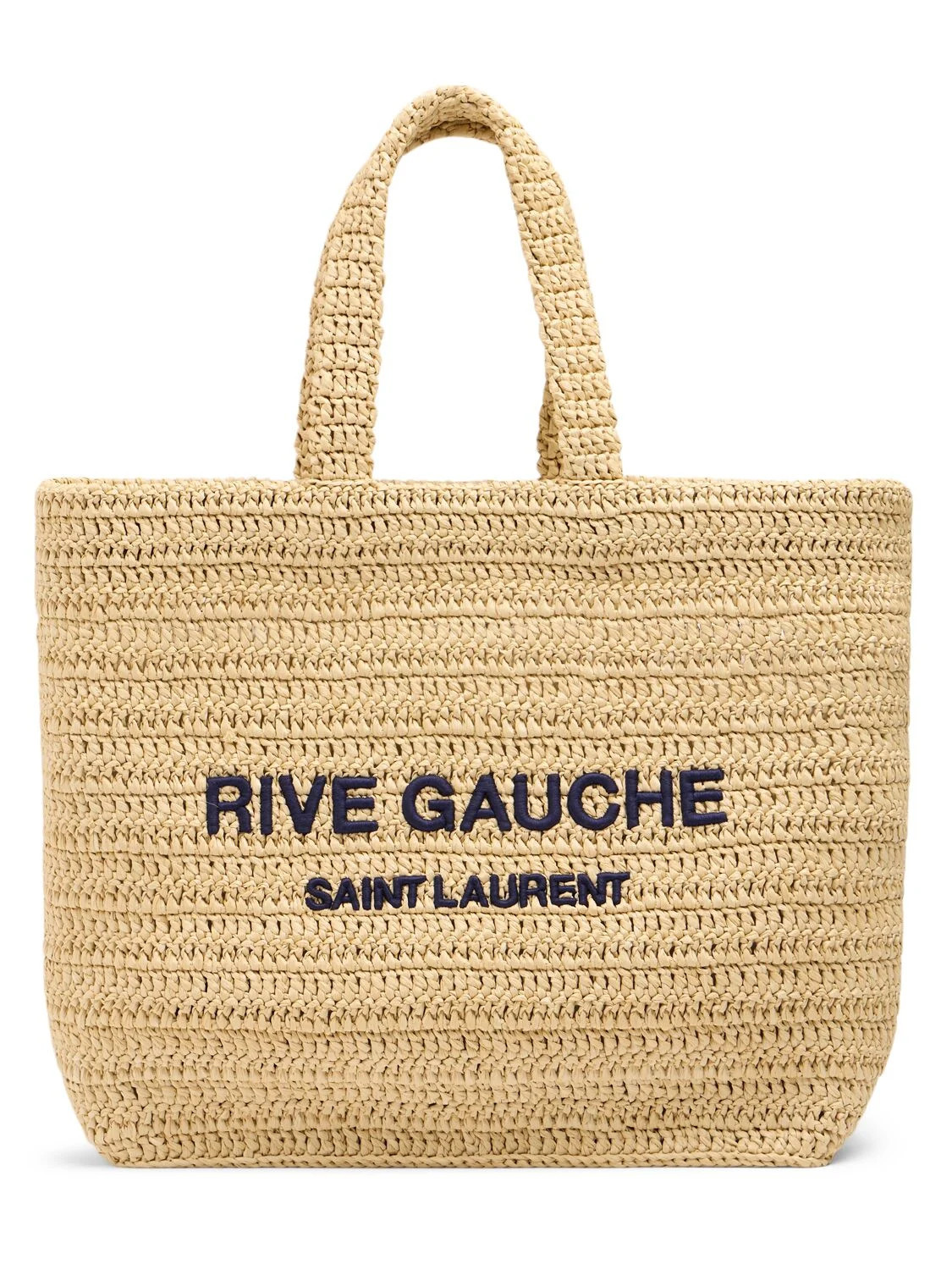 Rive Gauche Printed Raffia Tote Bag | Luisaviaroma