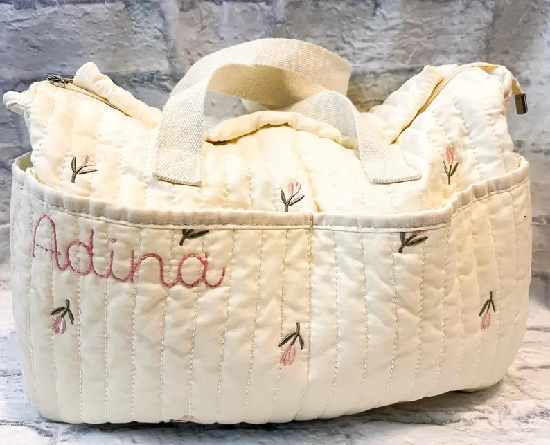 Custom Hand Embroidered Baby/toddler Diaper Bag -perfect for Vacation, Day-trips, or Even as a Ho... | Etsy (US)