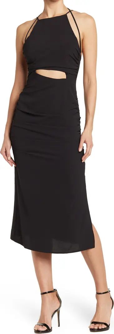 NSR Ruched Midi Dress with Cutout | Nordstromrack | Nordstrom Rack