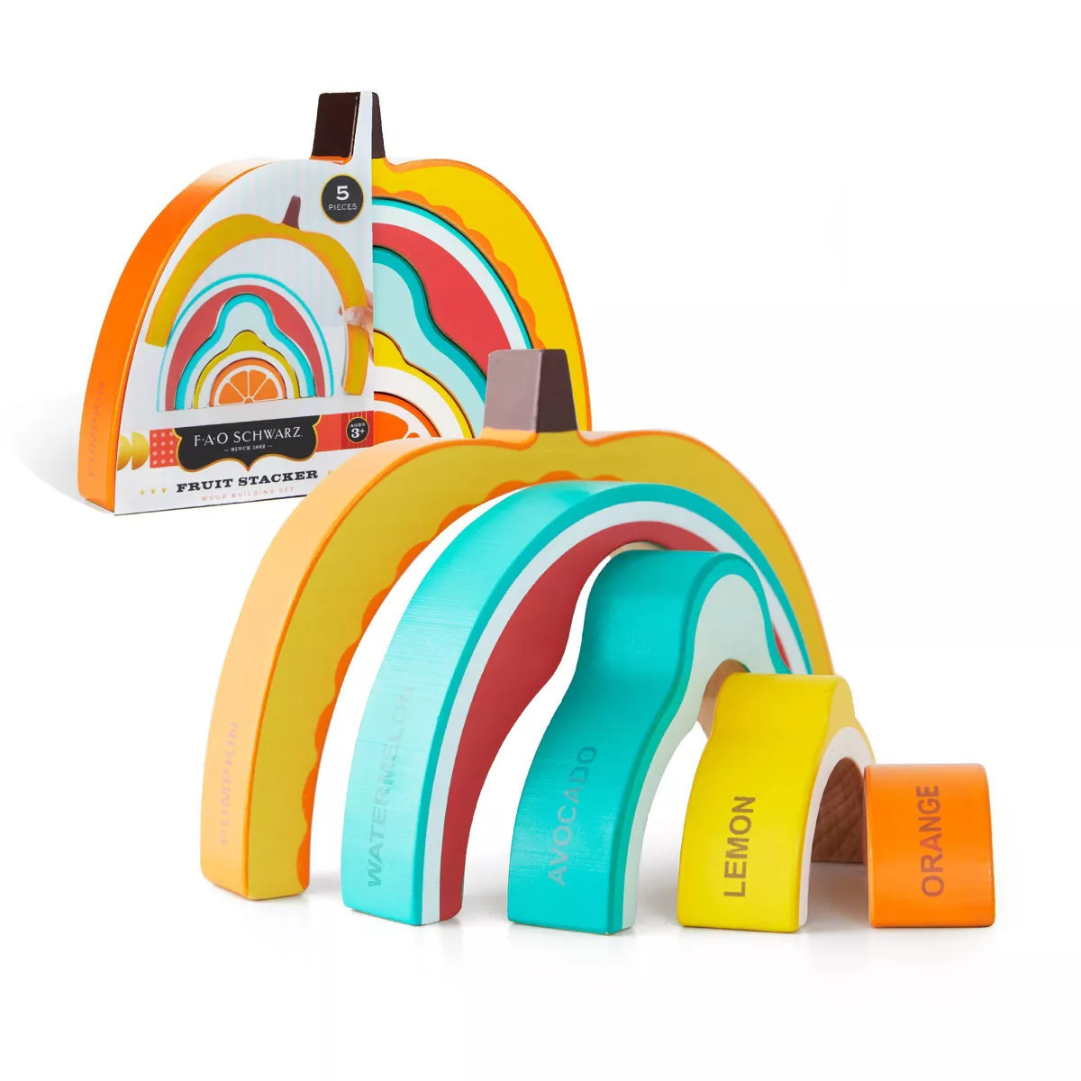 FAO Schwarz Fruit Stacker Wood Building Set - 5pc | Target