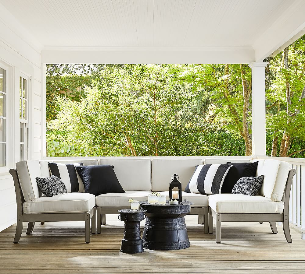 Build Your Own - Chatham Outdoor Sectional Components, Gray | Pottery Barn (US)