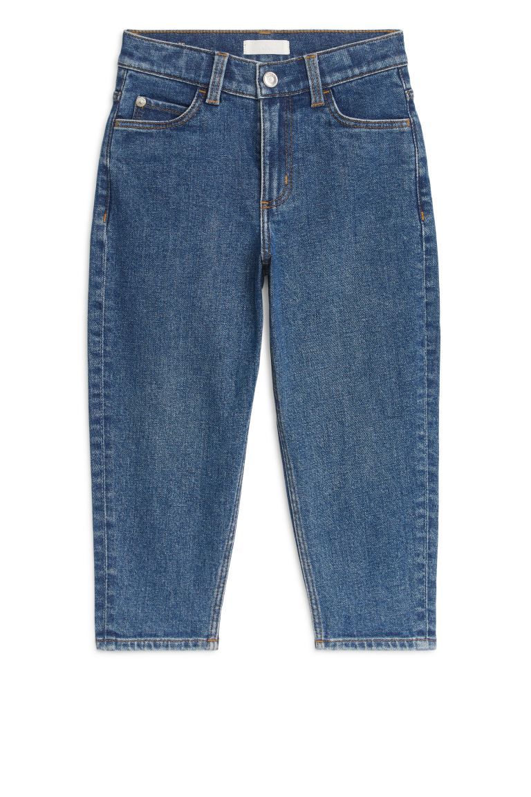 Tapered Stretch Jeans - Mid Blue - Kids | H&M GB | H&M (UK, MY, IN, SG, PH, TW, HK)